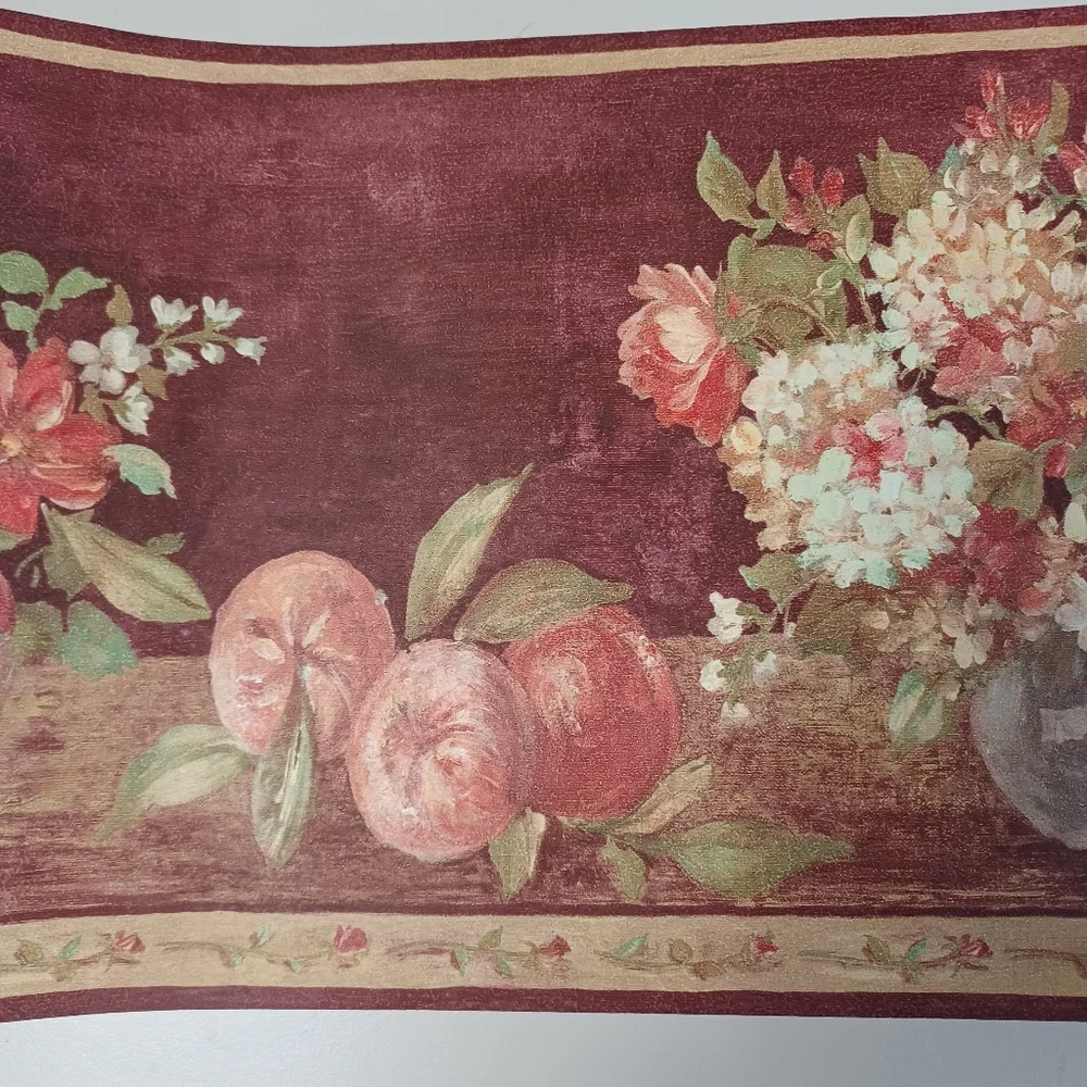 Wallpaper Border Still-life Fruit & Flowers